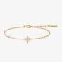 Ania Haie Starlit Drops 14ct Gold Plated Sparkling Lucky Clover Bracelet B074-04G