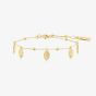 Ania Haie Ripple Joy 14ct Gold Plated Leaf Station Bracelet B073-05G