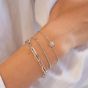 Ania Haie Tide Echo Silver Modern Bezel-Set Solitaire Bracelet B072-01H