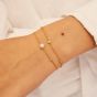 Ania Haie Luna Gaze 14ct Gold Plated Shell Pearl & Bezel-Set Sparkle Bracelet B075-01G