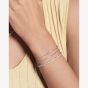 Ania Haie Sterling Silver Cubic Zirconia Cluster Station Bracelet B079-01H