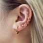Ania Haie Vogue Maven 14ct Gold Plated Tube Huggie Hoop Earrings E062-01G