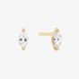 Ania Haie Sunshine Chaser 14ct Gold Plated Marquise Cubic Zirconia Stud Earrings E059-02G