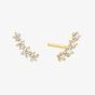 Ania Haie Miss Twinkle 14ct Gold Plated Cubic Zirconia Climber Stud Earrings E056-02G