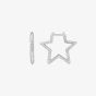 Ania Haie Sunny Sparkler Sterling Silver Pave Star Hoop Earrings E064-05H