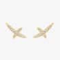 Ania Haie Heart Hunter 14ct Gold Plated Cubic Zirconia Kiss Stud Earrings E057-02G