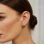 Ania Haie Sunny Sparkler 14ct Gold Plated Plain Chunky Huggie Hoop Earrings E064-04G