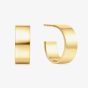 Ania Haie Vogue Maven 14ct Gold Plated Medium Flat Hoop Earrings E062-04G