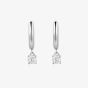 Ania Haie Dusk Divas Sterling Silver Cubic Zirconia Drop Huggie Earrings E061-08H