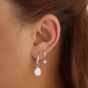 Ania Haie Dusk Divas Sterling Silver Cubic Zirconia Drop Huggie Earrings E061-08H