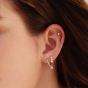 Ania Haie Luna Gaze Gold Plated Trio Cubic Zirconia Huggie Earrings E075-04G