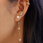 Ania Haie Luna Gaze Gold Plated Shell Pearl Drop Stud Earrings E075-11G