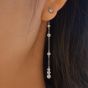 Ania Haie Luna Gaze Silver Cubic Zirconia Drop Stud Earrings E075-12H