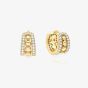 Ania Haie Luna Gaze Gold Plated Shell Pearl & Cubic Zirconia Huggie Earrings E075-15G