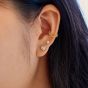 Ania Haie Starlit Drops 14ct Gold Plated Pave Heart Stud Earrings E074-01G