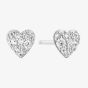 Ania Haie Starlit Drops Silver Pave Heart Stud Earrings E074-01H