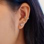 Ania Haie Starlit Drops Silver Pave Heart Stud Earrings E074-01H