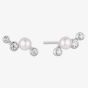 Ania Haie Starlit Drops Silver Zig-Zag Shell Pearl Stud Earrings E074-11H