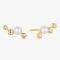 Ania Haie Starlit Drops 14ct Gold Plated Zig-Zag Shell Pearl Stud Earrings E074-11G