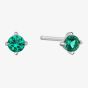 Ania Haie Ripple Joy Silver Green Cubic Zirconia Stud Earrings E073-01H