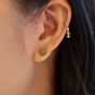 Ania Haie Ripple Joy 14ct Gold Plated Mint Green Floral Stud Earrings E073-06G