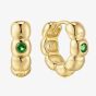 Ania Haie Tide Echo 14ct Gold Plated Reversible Puffy Huggie Hoop Earrings E072-04G
