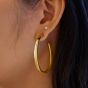 Ania Haie Tide Echo 14ct Gold Plated Large Tube Hoop Earrings E072-12G