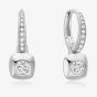 Ania Haie Tide Echo Silver Modern Bezel-Set Huggie Hoop Earrings E072-02H
