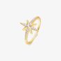 Ania Haie Miss Dainty 14ct Gold Plated Cubic Zirconia Star Ring R065-02G