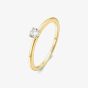 Ania Haie Sunny Sparkler 14ct Gold Plated Cubic Zirconia Stacking Ring R064-01G