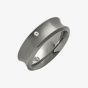 Ti2 Titanium Diamond Satin Concave Ring T.LR763.DI.1.G