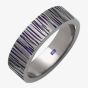 Ti2 Titanium 6mm Flat Bark Blue Ring T.LR816.G