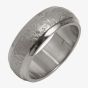 Ti2 Titanium 8mm D Shape Textured Bevel Edge Ring T.LR832.G