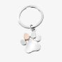 Clogau Silver Paw Prints Keyring 7PMH890