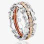 Clogau Silver 9ct Rose Gold Diamond Am Byth Ring 3SABR01