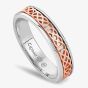 Clogau Annwyl Silver 9ct Rose Gold Slim Channel Band Ring 3SCWR