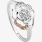 Clogau Silver 9ct Rose Gold Royal Roses Topaz Ring 3SRORR3