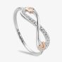 Clogau Silver & 9ct Rose Gold Tree Of Life Infinity Ring 3STOL0736