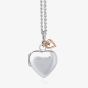 Clogau Silver 9ct Rose Gold Cariad Heart Locket Necklace SCLP