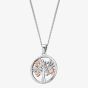 Clogau Sterling Silver and Rose Gold Tree Of Life Pendant Necklace 3SNTLCP