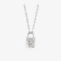 Clogau Cariad Sparkle White Topaz Padlock Necklace 3SCRS0292 