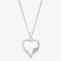 Clogau Past Present Future Silver Topaz Heart Pendant 3SPPF0647