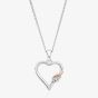 Clogau Past Present Future Silver Topaz Heart Pendant 3SPPF0647