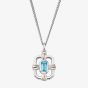 Clogau Silver & 9ct Rose Gold Enchanted Gateways Swiss Blue Topaz Necklace 3SEGW0728