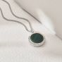 Clogau Silver & 9ct Rose Gold Reflections Of Padarn Malachite Necklace 3SMCH0705