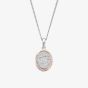 Clogau Tree of Life Silver Oval Necklace 3STOL762