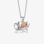 Clogau Welsh Dragon Silver 9ct Rose Gold Necklace SD003