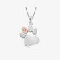 Clogau Affinity Paw Print White Topaz Necklace 3SPWP0225