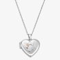 Clogau Paw Prints Heart White Topaz Locket 3SPWP0617