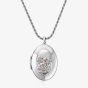 Clogau Natures Wonder Silver Forget Me Not Locket Necklace 3SFMN0618